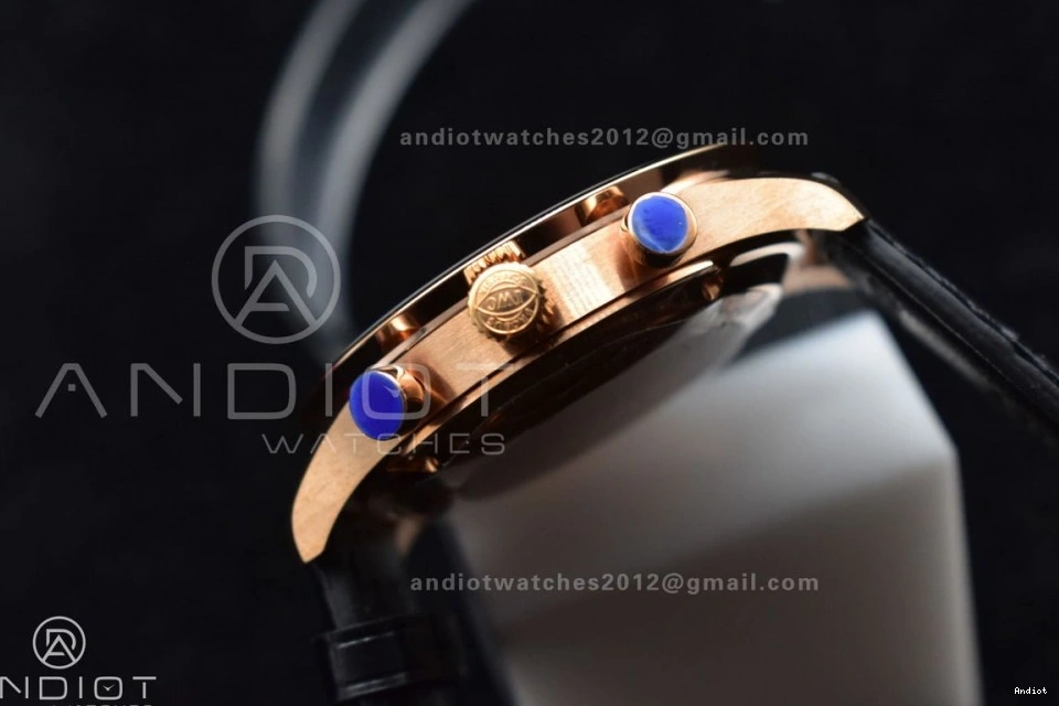 1:1 (Same IW371482 Chrono on Black A7750 Edition as Portuguese Genuine) Leather Best Thickness Strap ZF 0111